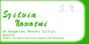 szilvia novotni business card